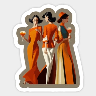 Three art deco women Sticker